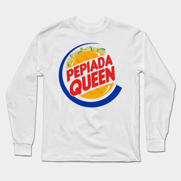 Pepiada Queen Arepa Logo - Venezuela Long Sleeve T-Shirt by MIMOgoShopping